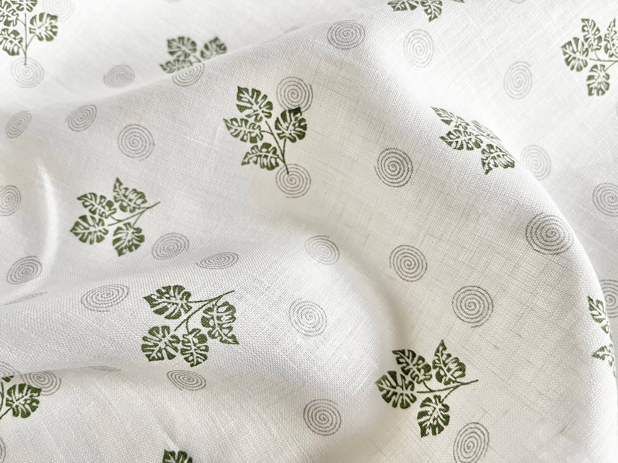 Peonies Floral Linen Fabric - Washed – Terra Textilia