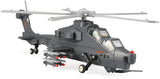 WZ-10 helicopter. Anti-tank attack helicopter. Bricks toy kit. 1:38 scale model.