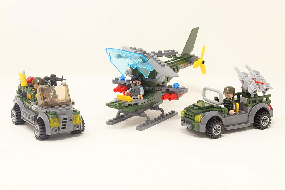Inspiration Bricks Toys Military Army Headquarters Base war solders battle fighter tank plane #KY84011