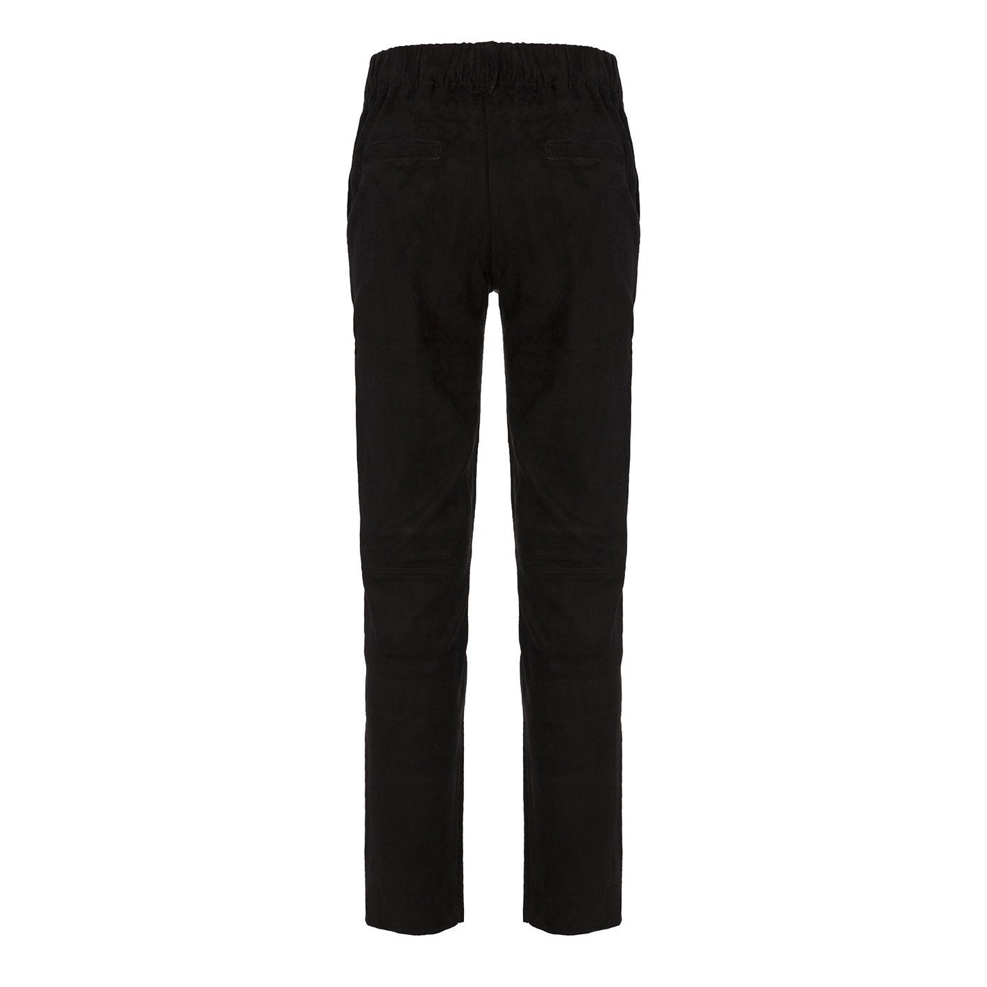 Stretch Suede Trousers in Black – Buzz & Luna