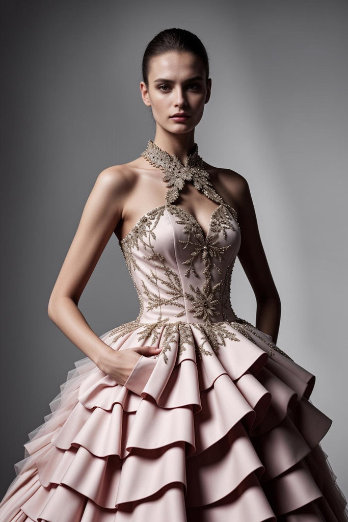 Enticing sweetheart neckline strapless gown