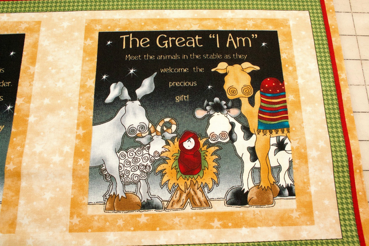 Little Readers Great I Am Nativity Story Soft Book Cotton Fabric Panel – Heavenly Fabric Shop