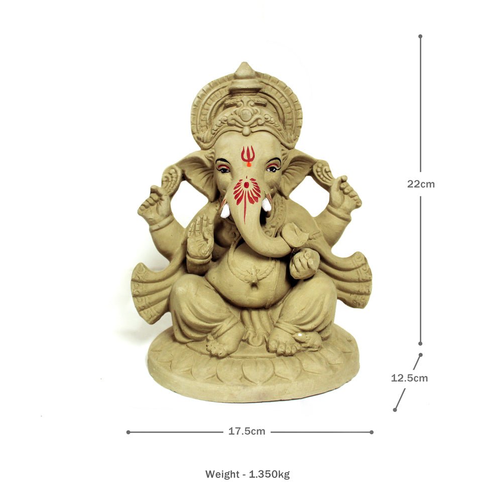 Lord Ganesh | Eco Friendly - Water Soluble Ganpati Ji | Made of Pure C –  2323Designs