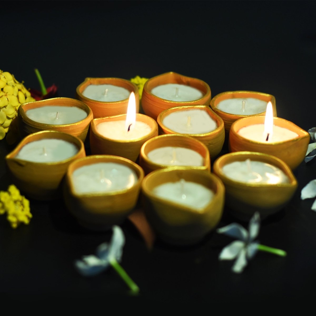 wax filled diyas