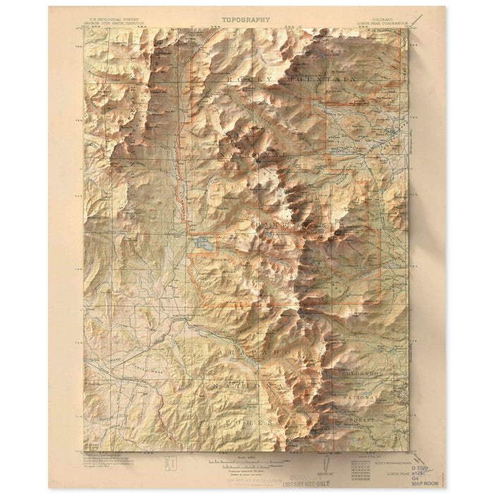 topographic map of rocky mountains Rocky Mountain National Park Map Scott Reinhard Maps topographic map of rocky mountains