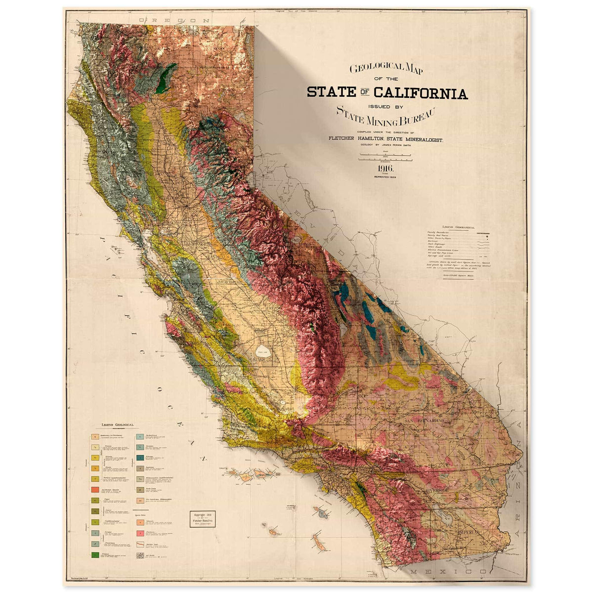 California Geology Map • Scott Reinhard Maps 3482