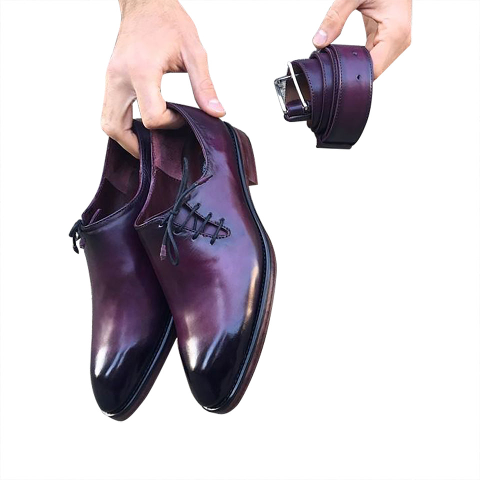 purple patent shoes