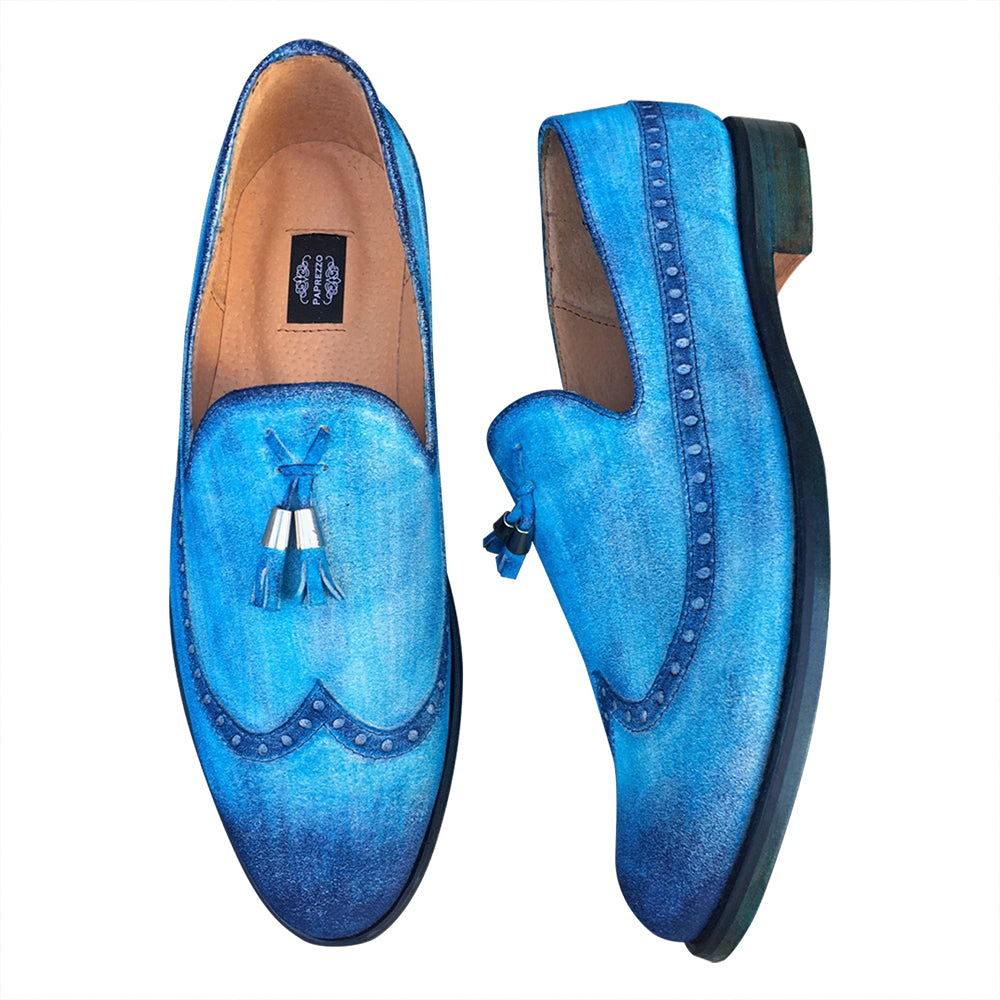 electric blue loafers