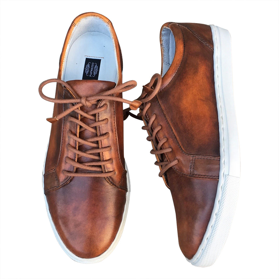 tan leather sneakers mens