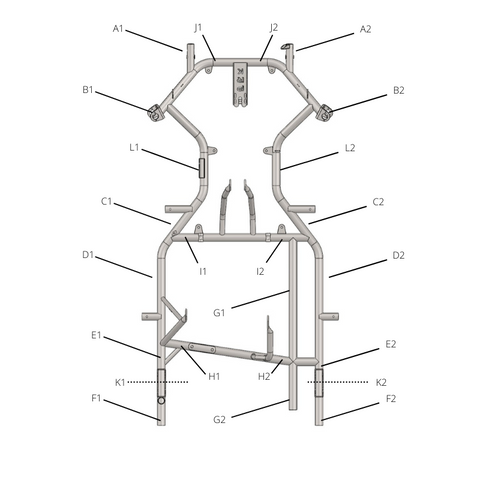 go kart frame diagram