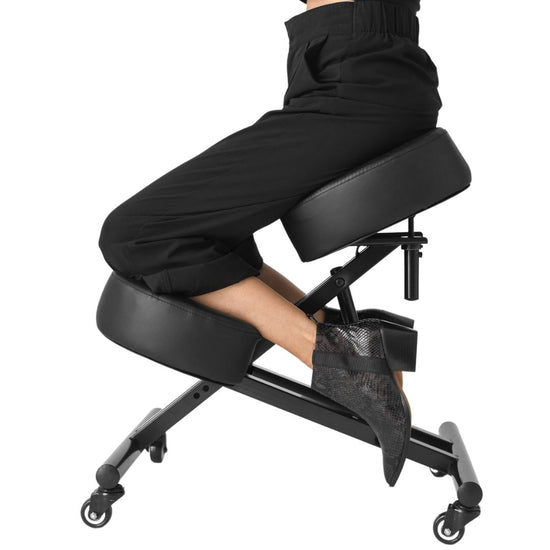 Luxton Ergonomic Kneeling Chair - Comfortable Padded Office Desk Chair for Posture  Support - Angled Rocking Stool & Balancing Seat - Natural Relief for Neck  or Back Pain 