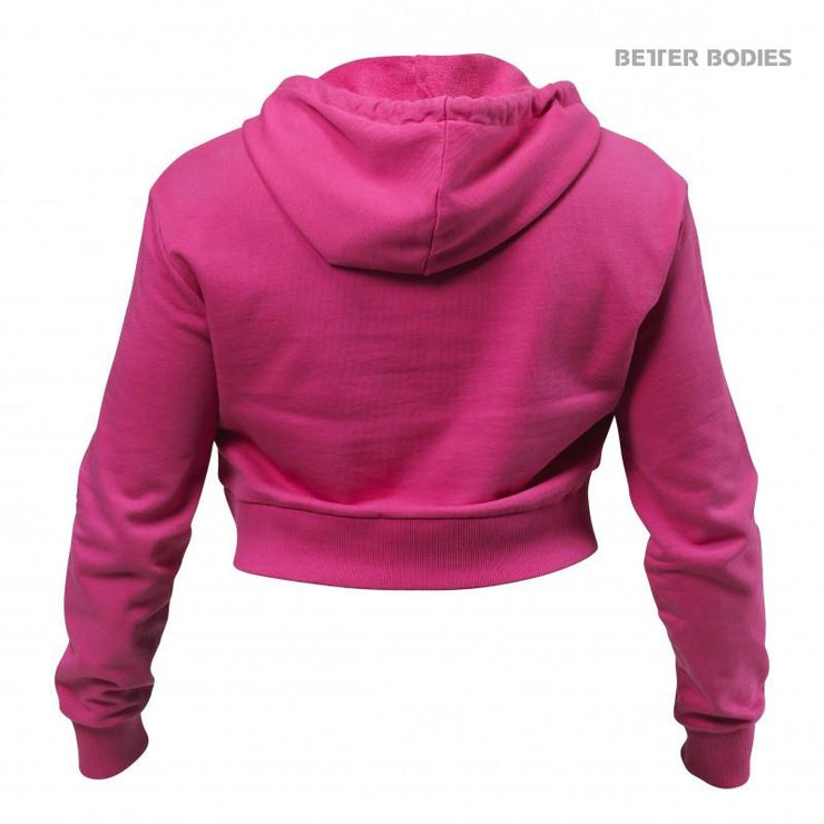 hot pink crop hoodie