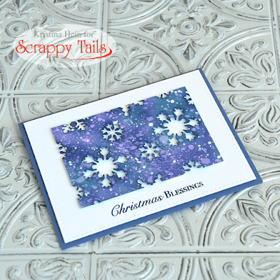 Ink Blended Snowflake Background â€“ Scrappy Tails Crafts