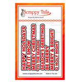 Hot Foil Bold Christmas Sentiments - Scrappy Tails