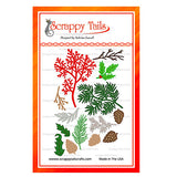 Assorted Christmas Leaves dies - Scrappy Tails Crafts