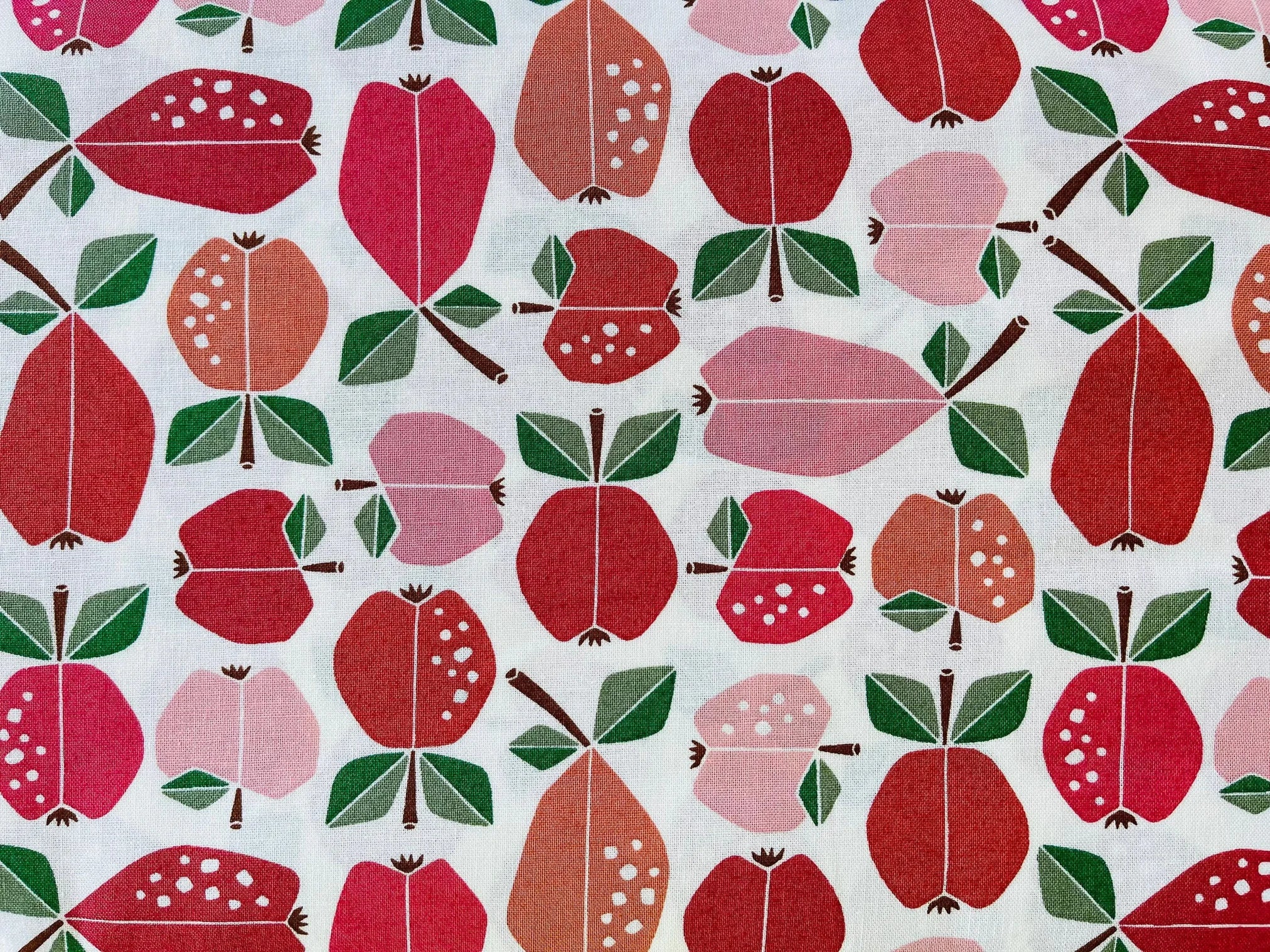 Under the Apple Tree-Orchard Apple Red Fabric-Loes Van Oosten Cotton + Steel