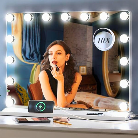 LUXFURNI LUMIE Hollywood Mirror with LED Lights