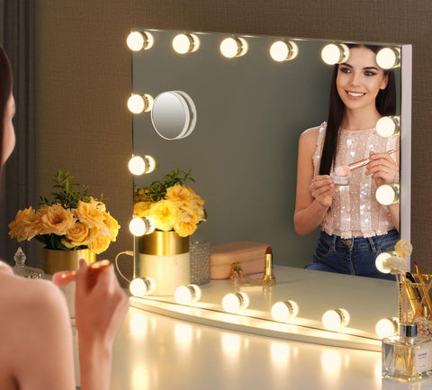 Tabletop light mirror