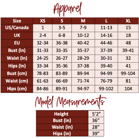 KASH Queen size chart