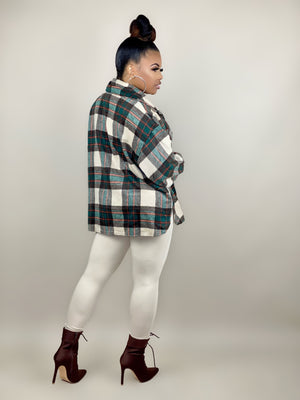 Plaid it Forward Oversized Shacket - KASH Queen