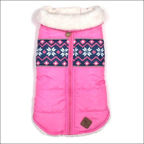 Aspen Puffer Dog Coat Pink