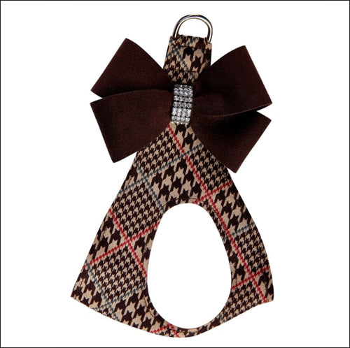 Chocolate Glen Houndstooth Nouveau Bow Step In