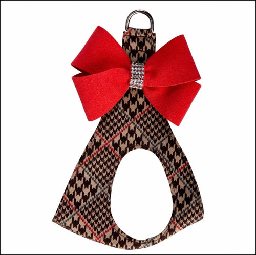 Chocolate Glen Houndstooth Red Pepper Nouveau Bow Step In
