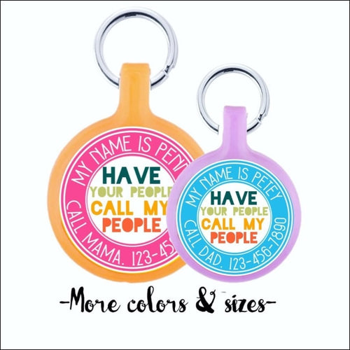 Have Your People Eco-Friendly & Silent Pet ID Tag- Choose your Color
