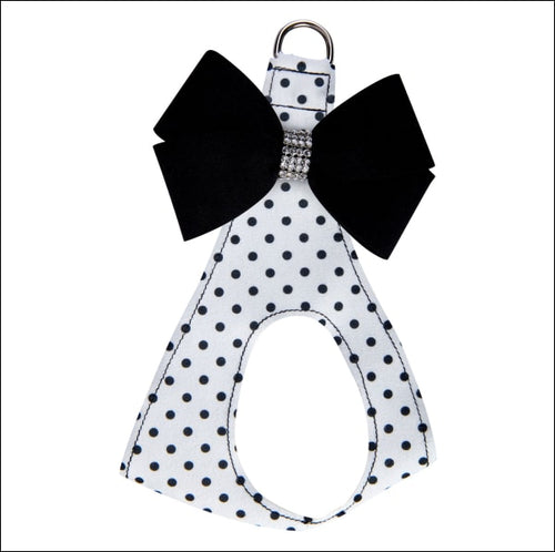 Polka Dot Black Nouveau Bow Step In Harness