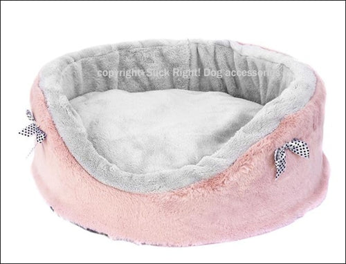 Powder Pink And Polka Dot Dog Bed