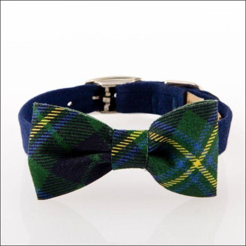 Scotty Bow Tie Collar Forrest Plaid