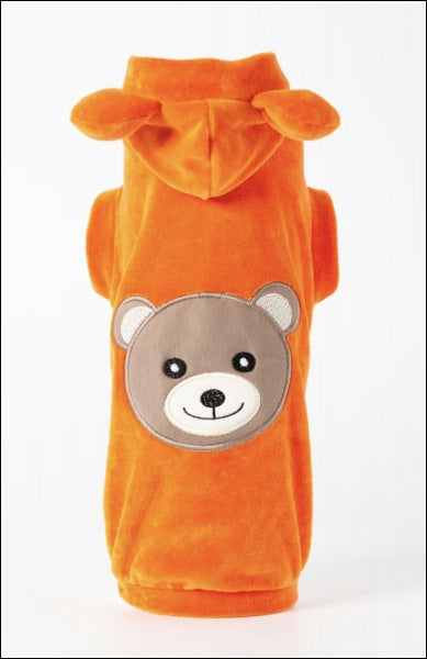 Sparking Bear Dog Hoodie Orange