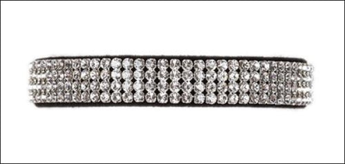 Susan Lanci Black Giltmore Crystal 4-Row Collar