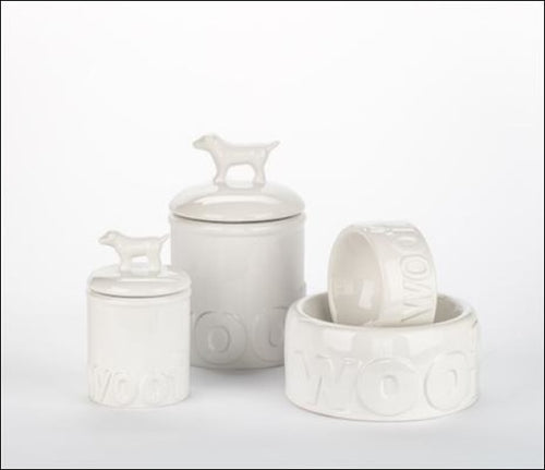 Woof Ceramic Bowls & Treat Jars