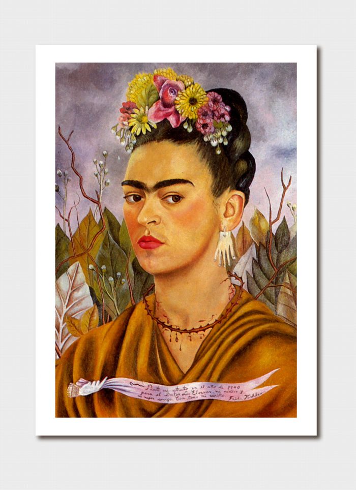 Self-Portrait Dedicated to Dr Eloesser Medium Print - Frida Kahlo ...