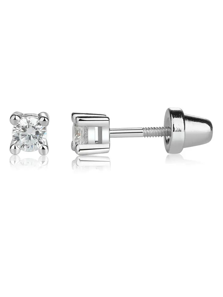 Cz Stud Earrings For Baby