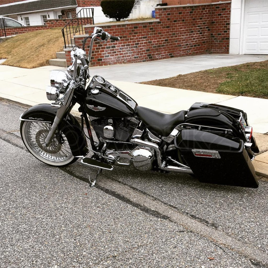 softail stretched bags