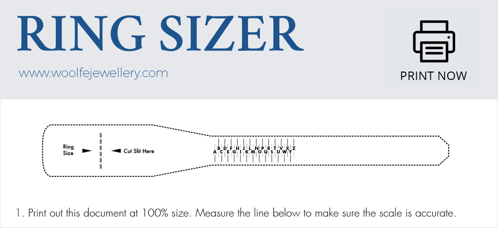 Actual Ring Size Chart Printable