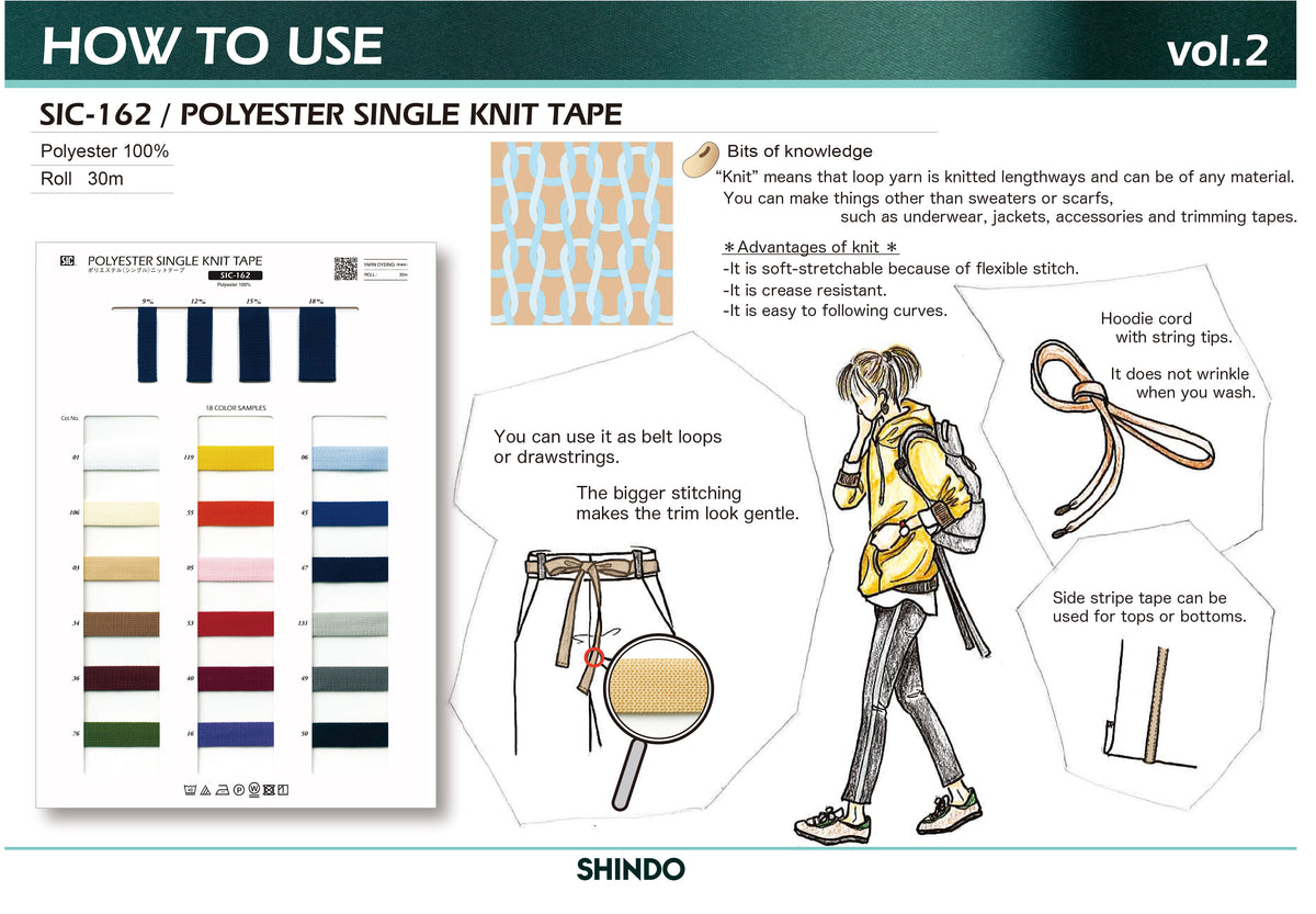 HOW TO USE vol.8 / SIC-168 POLYESTER SINGLE KNIT TAPE – S.I.C.