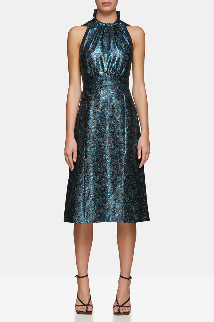 Prada Metallic Floral Dress – Fashion Alta Moda