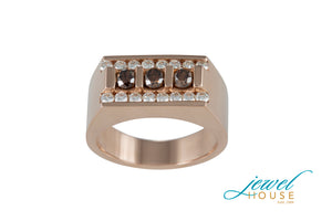 mens brown diamond rings