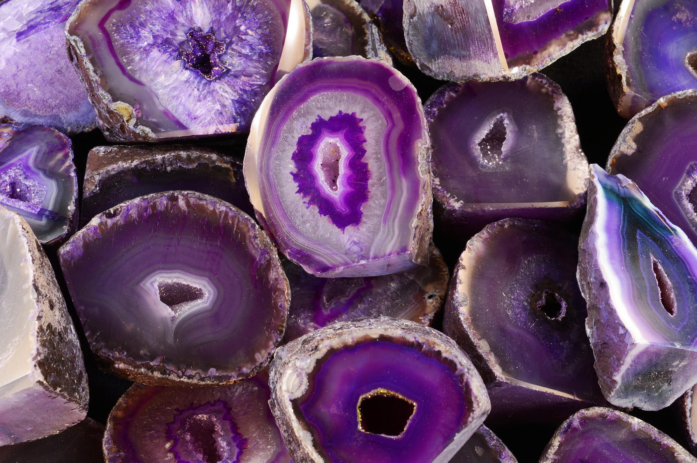 purple agate rock