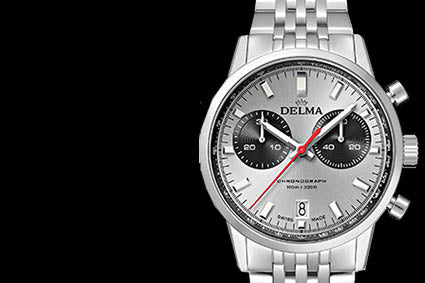 Delma Shell Star Quartz | Stainless Steel Bracelet | Orange Bezel  41701.676.6.151 - First Class Watches™ USA