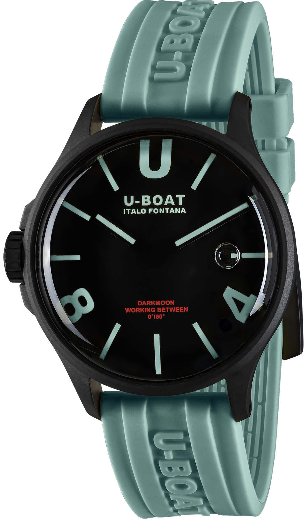 Photos - Wrist Watch U-Boat Watch Darkmoon 44 Black Aquamarine Curve PVD UB-1069 
