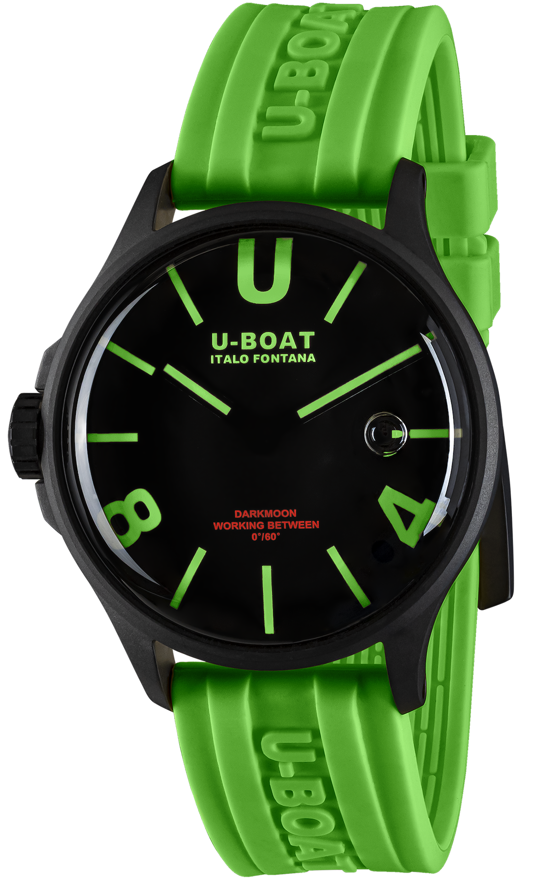 Photos - Wrist Watch U-Boat Watch Darkmoon 44 Black Green Curve PVD UB-1071 