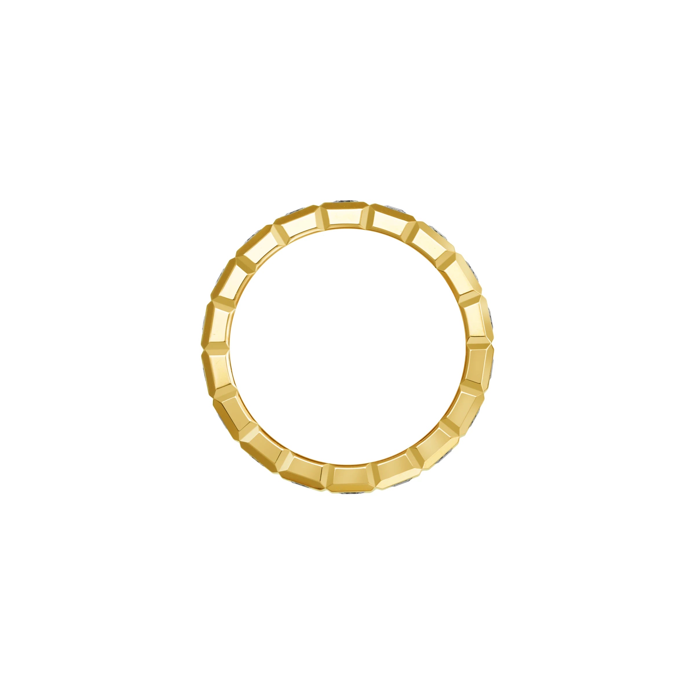 Chopard Ice Cube 18ct Yellow Gold Diamond Half Set Medium Ring - Image 3