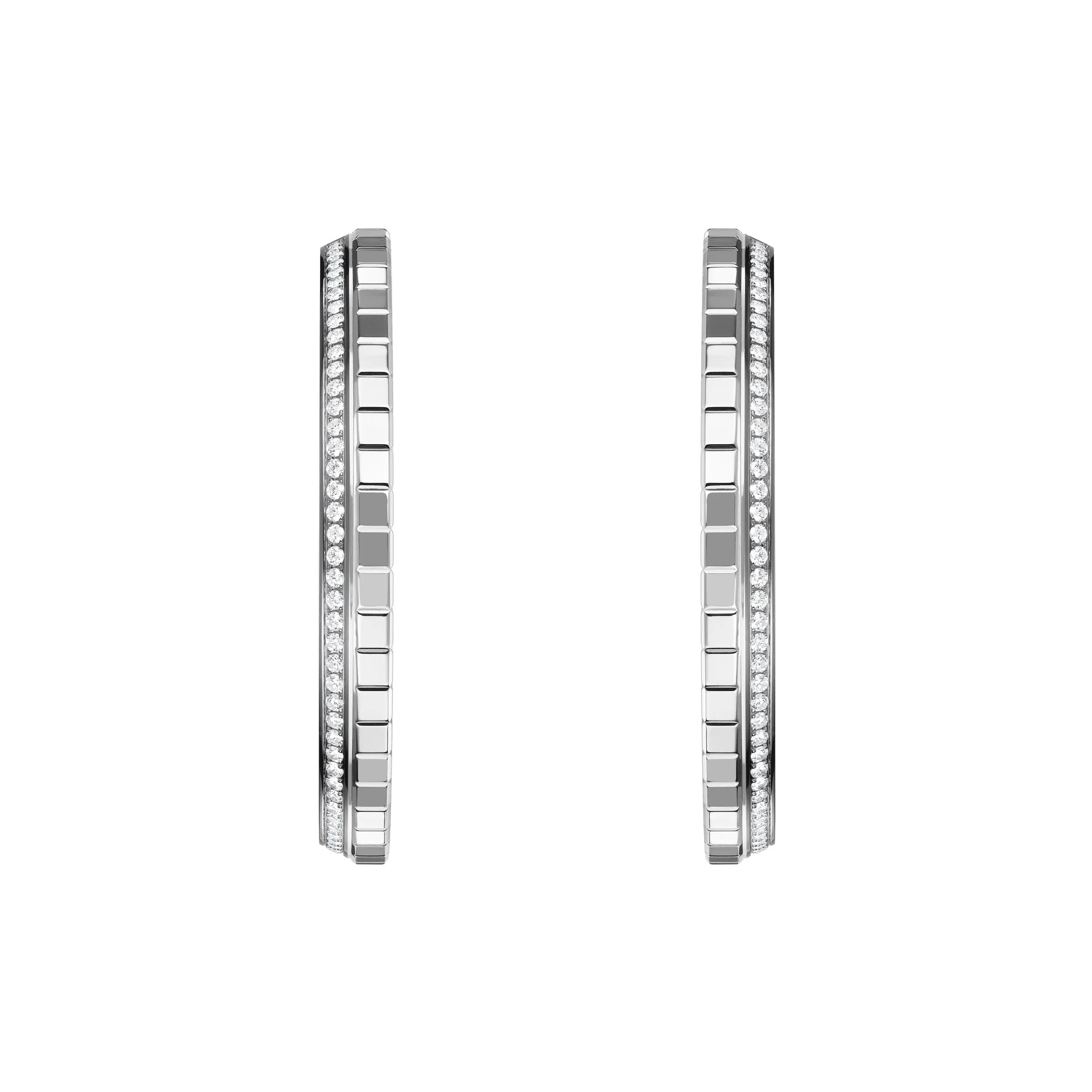 Chopard Ice Cube 18ct White Gold 0.66ct Diamond Large Hoop Earrings ...