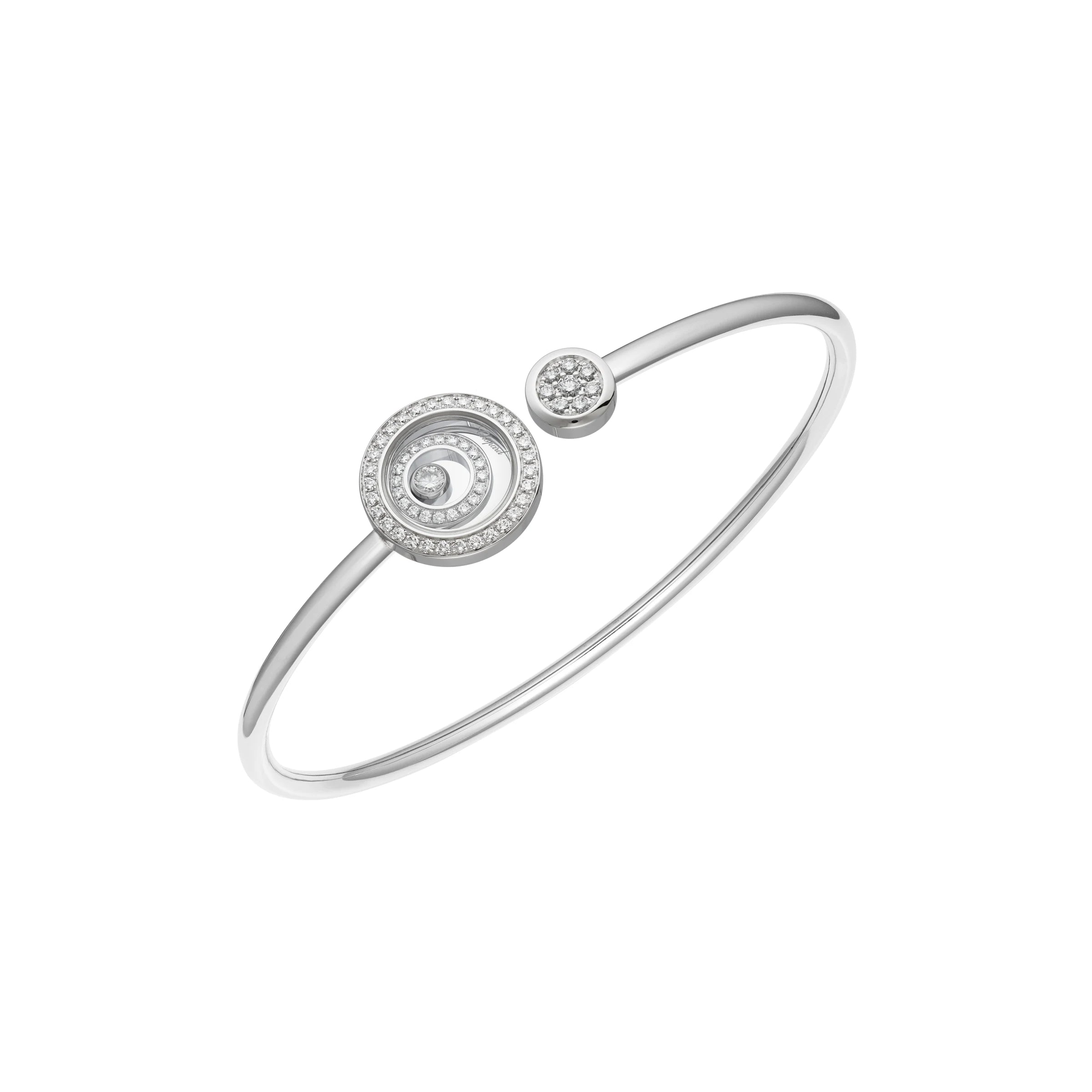 Chopard Happy Spirit 18ct White Gold 0.47ct Diamond Bangle - L