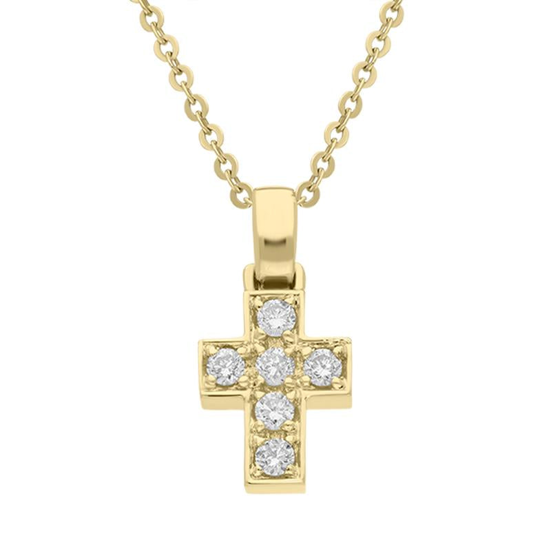 18ct Yellow Gold Diamond Cross Necklace D Supplier: Myer Jewelry ...