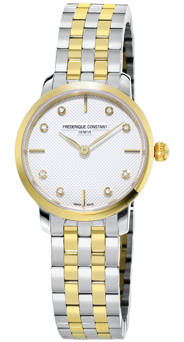 Photos - Wrist Watch Frederique Constant Watch Slim Line Ladies - Silver FDC-507 